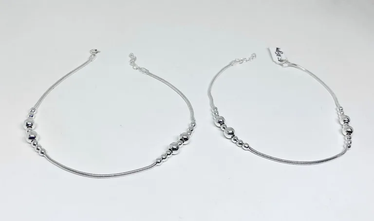 925 Silver ball bead payal
