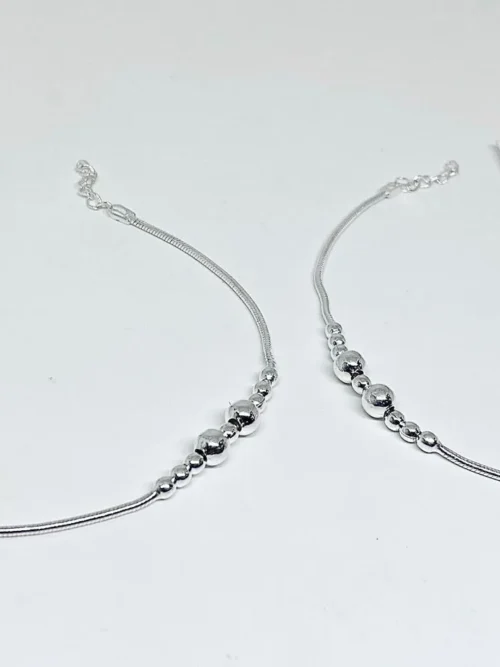 925 Silver ball bead payal