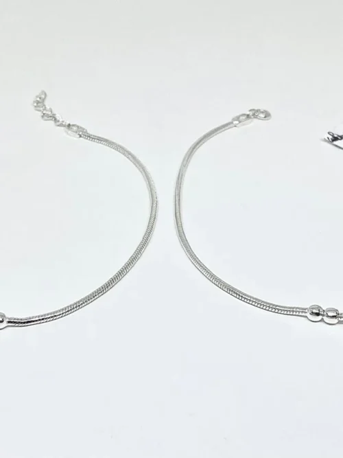 Silver designer bead payal