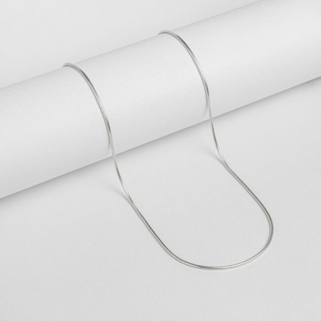 24 inch snake design silver chain