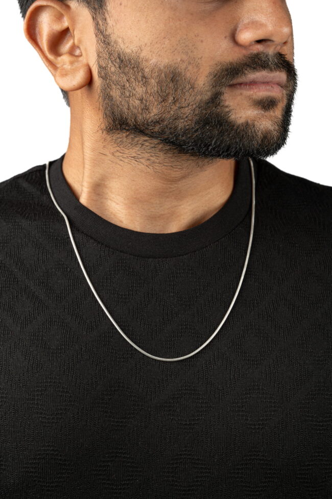 24 inch snake design silver chain - Image 2