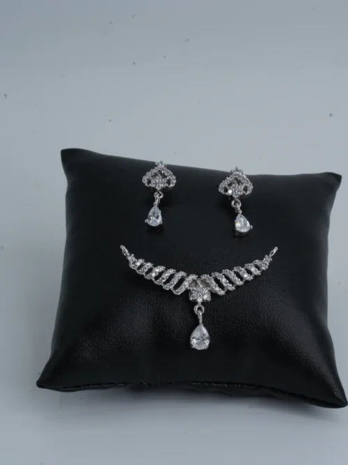 Spiral Nakshatra Silver Pendant Set