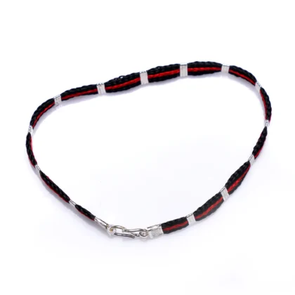 Nazariya Pure Silver Red Black Thread Bracelet