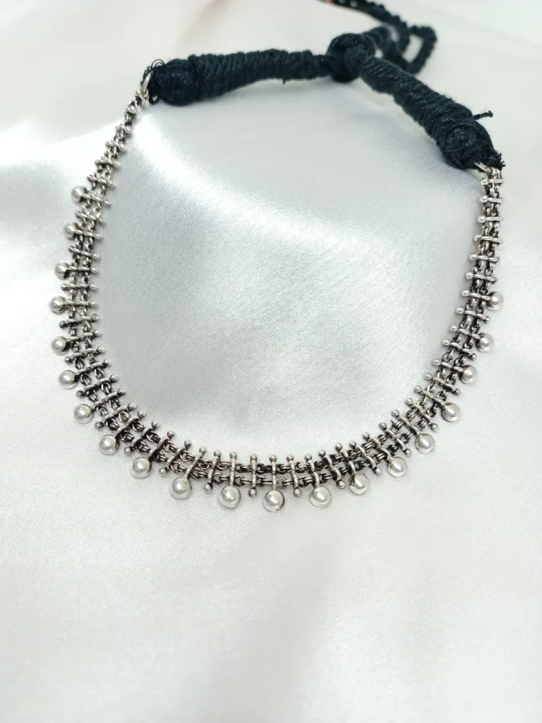 Pure silver oxidise tribal necklace - Image 2