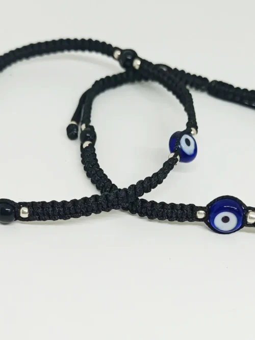 Evil eye black thread anklet