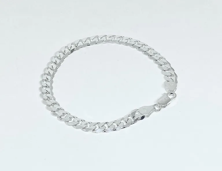 Pure Silver Curb chain bracelet