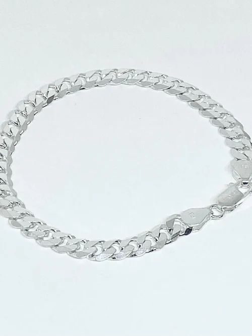 Pure Silver Curb chain bracelet