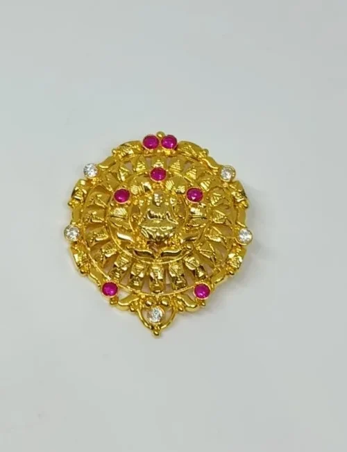 Laxmi gold plated 92.5 Silver Pendent