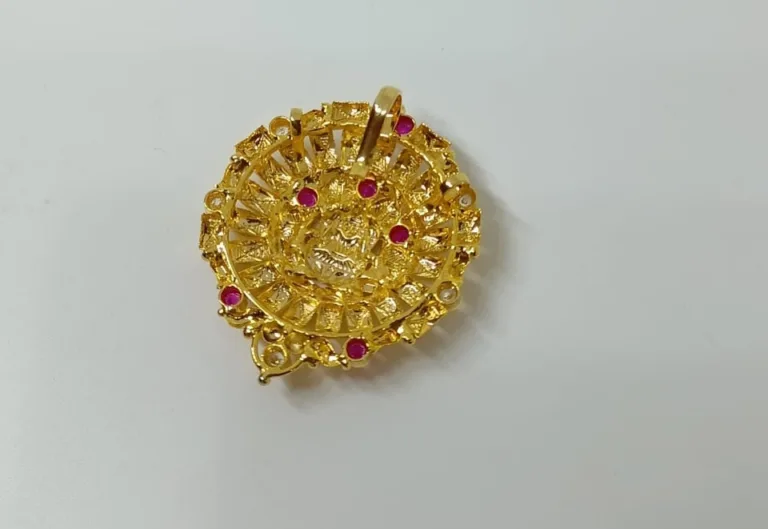 Laxmi gold plated 92.5 Silver Pendent - Image 2