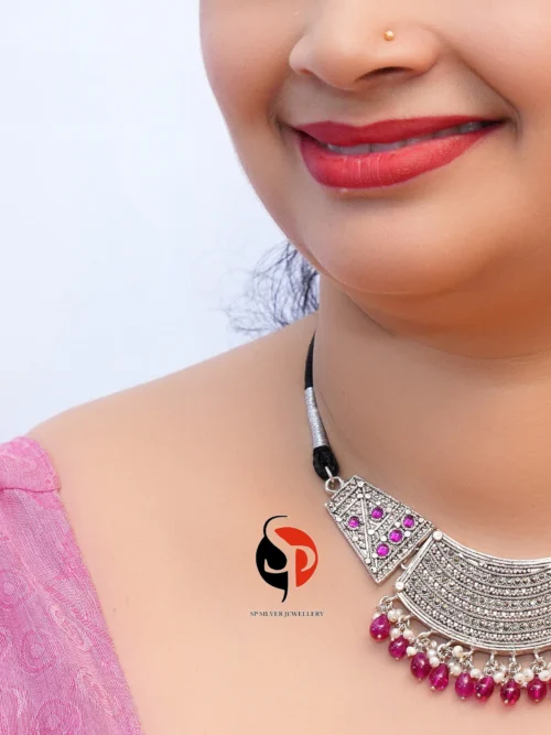 Ruby Marcasite Necklace