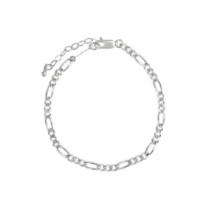 Figro chain pure silver bracelet