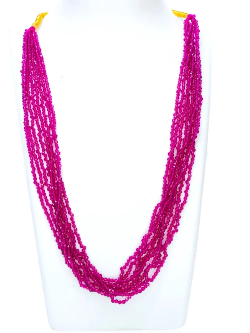 Semi Precious Pink Crystal Necklace