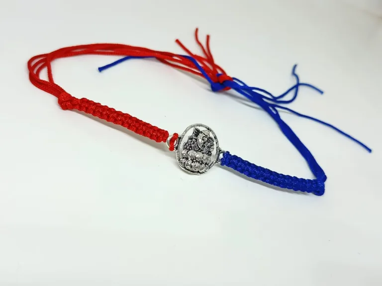 Ganapati pure silver rakhi