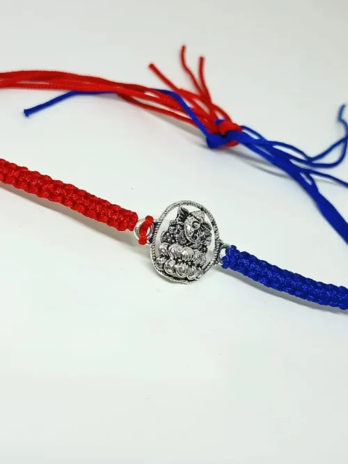 Ganapati pure silver rakhi