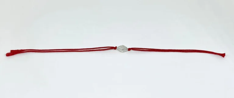 Pure Silver Dolki Bead Rakhi - Image 2