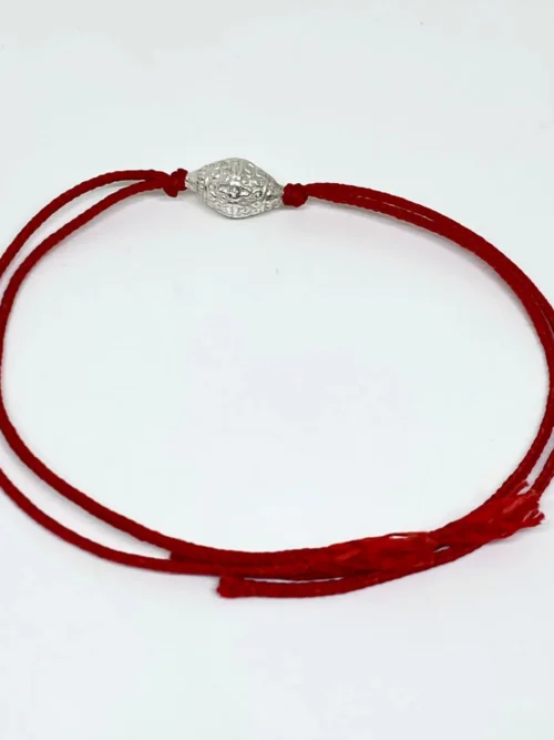 Pure Silver Dolki Bead Rakhi