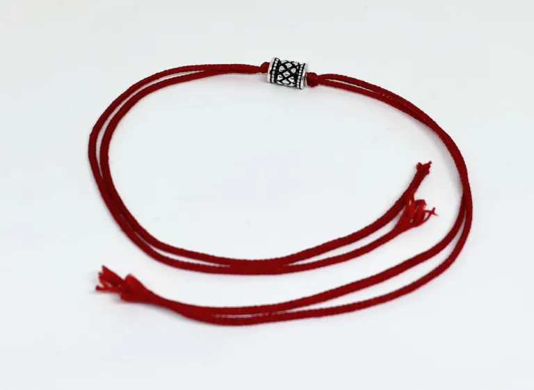 Pure Silver Dumro Bead Rakhi