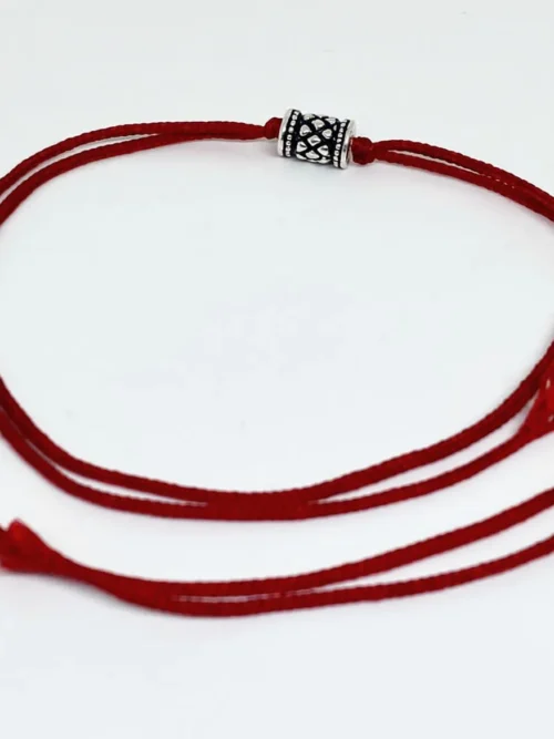 Pure Silver Dumro Bead Rakhi
