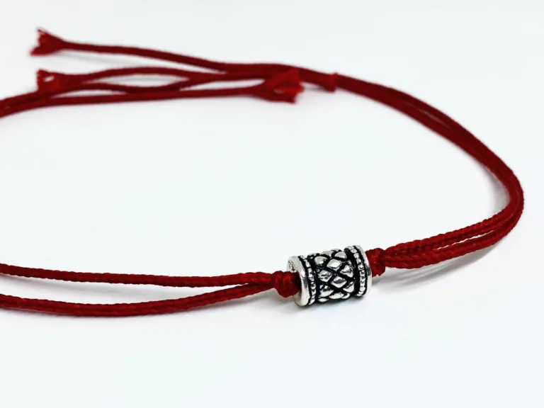 Pure Silver Dumro Bead Rakhi - Image 2