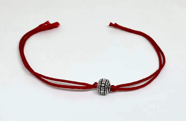 Pure Silver oxidised bead Rakhi