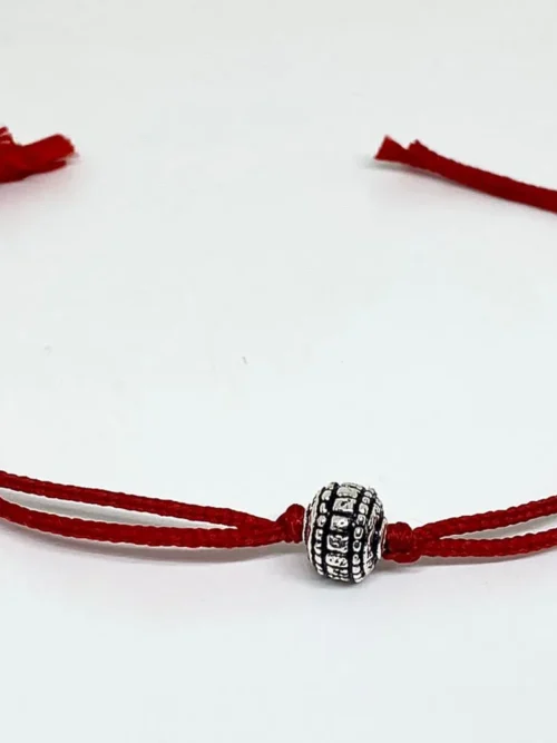 Pure Silver oxidised bead Rakhi