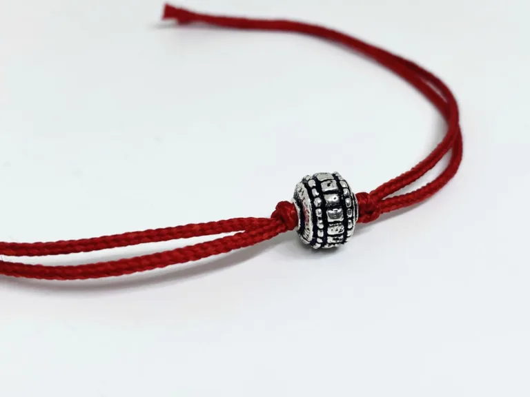Pure Silver oxidised bead Rakhi - Image 2