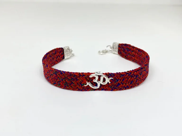 OM RAKHI BAND PURE SILVER BRACELET