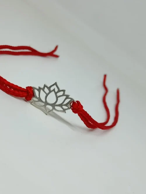 92.5 Pure Silver Lotus Rakhi