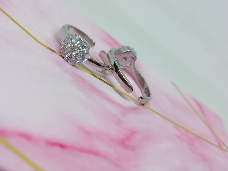 92.5 Pure Silver Flower Toe Ring - Image 2