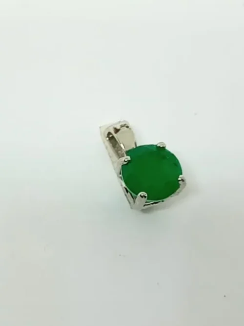 92.5 Silver Green CutStone Pendent