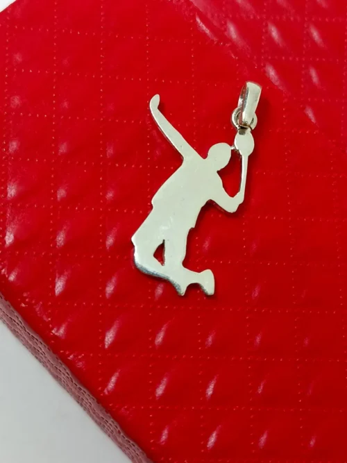 92.5 Pure Silver Badminton player Pendent