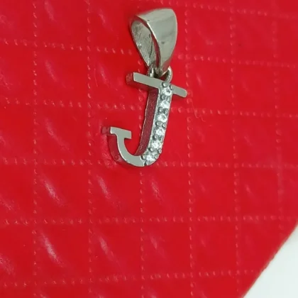 Pure 92.5 Silver 'J' Pendent