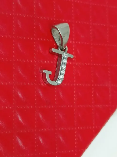 Pure 92.5 Silver 'J' Pendent