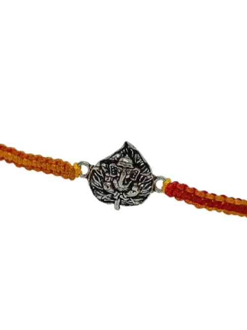 92.5 Pure Silver Ganpati Rakhi