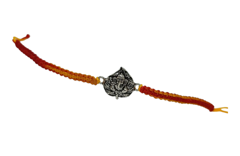 92.5 Pure Silver Ganpati Rakhi