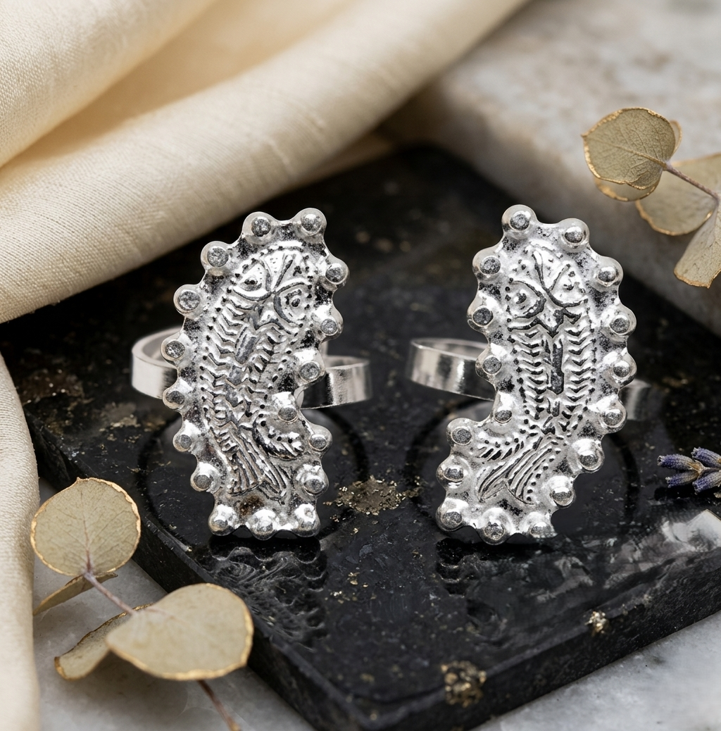 Fish Pure Silver Toe Ring