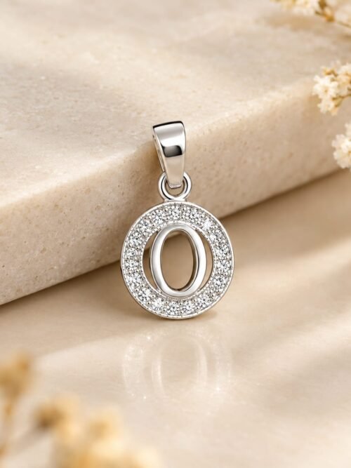 92.5 Silver O Letter Pendent