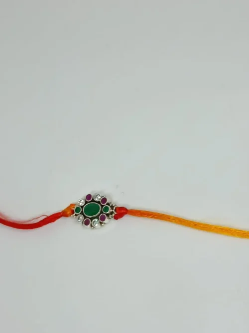 92.5 Pure Silver Cutstone Rakhi
