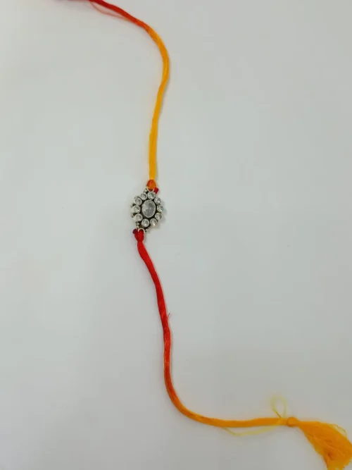92.5 Pure Silver Cutstone Rakhi