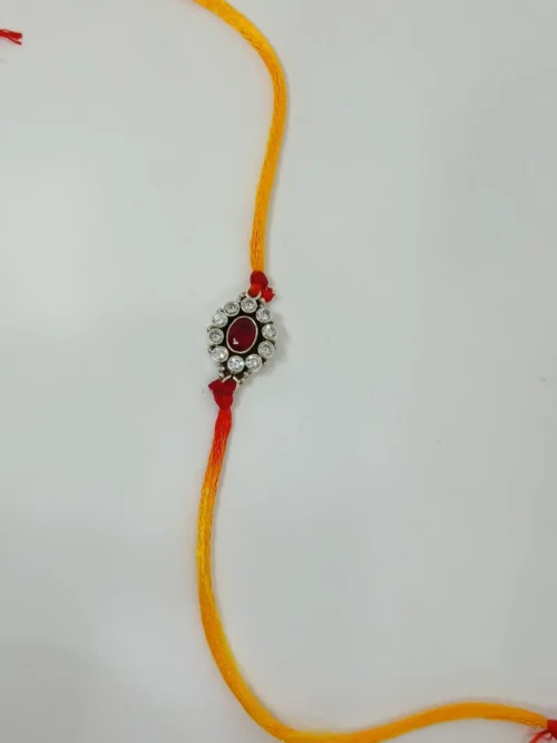 92.5 Pure Silver Cutstone Rakhi
