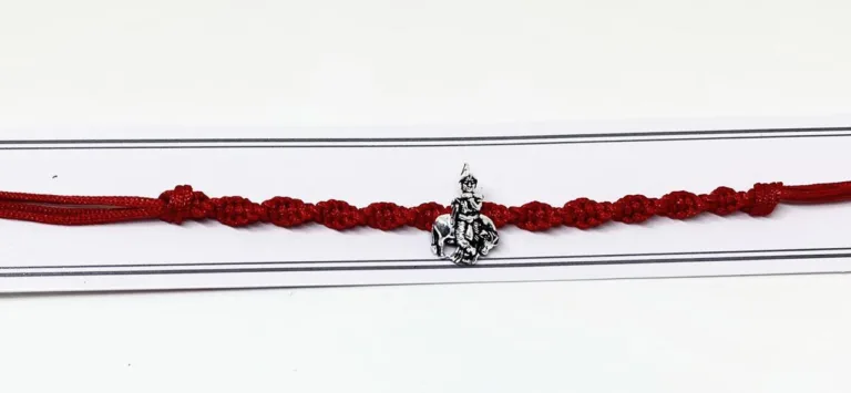 92.5 Pure Silver Oxidize Krushna Rakhi - Image 3