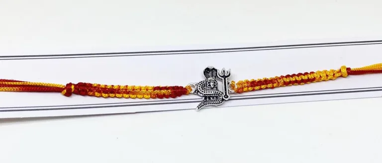 92.5 Pure Silver Oxidize Shankarpindi Rakhi