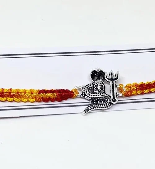 92.5 Pure Silver Oxidize Shankarpindi Rakhi