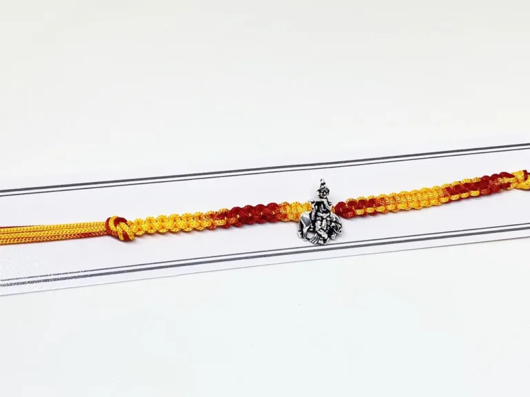 92.5 Pure Silver Oxidize Krushna Rakhi