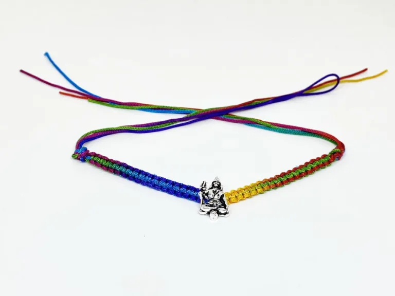 92.5 Pure Silver Oxidize Bholenath Rakhi - Image 2