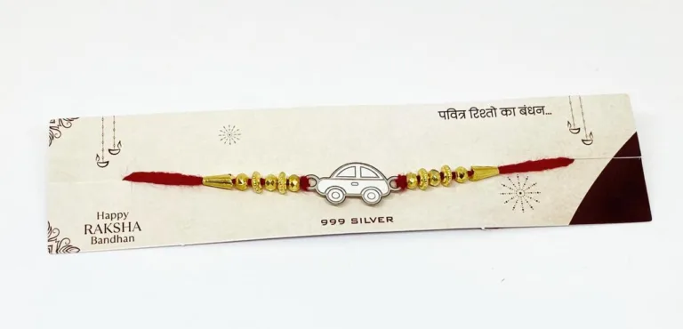 Pure Silver Car Rakhi - Image 2