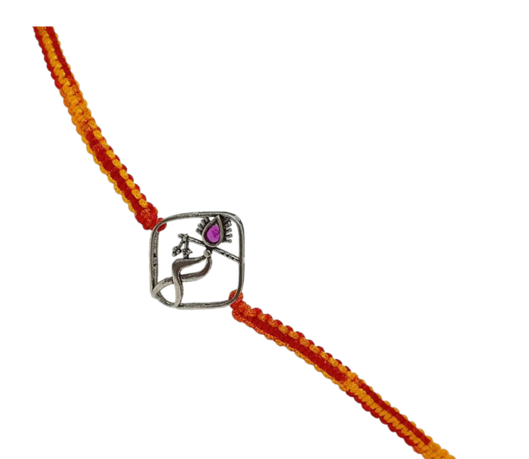 Pure 92.5 Silver Krishna Rakhi - Image 2