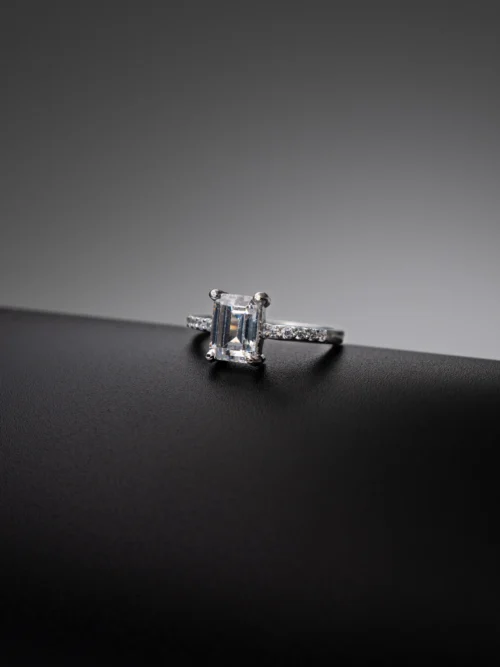 PURE SILVER SOLITAIRE ADJUSTABLE RING