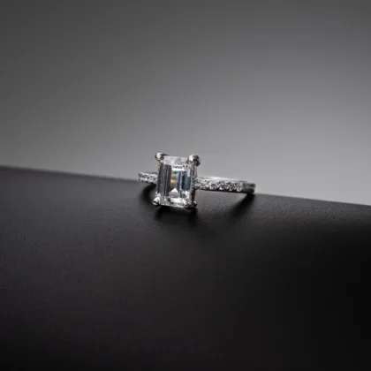 PURE SILVER SOLITAIRE ADJUSTABLE RING