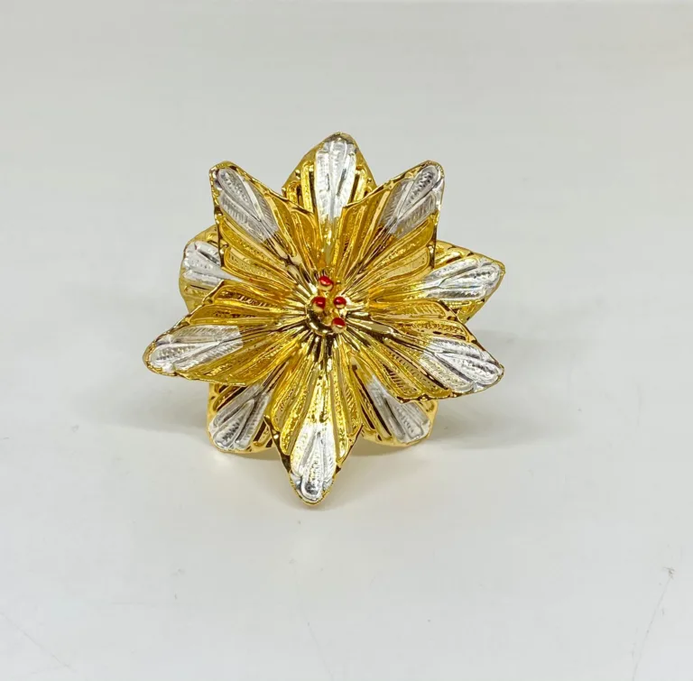 PURE SILVER DUAL TONED SILVER FLOWER